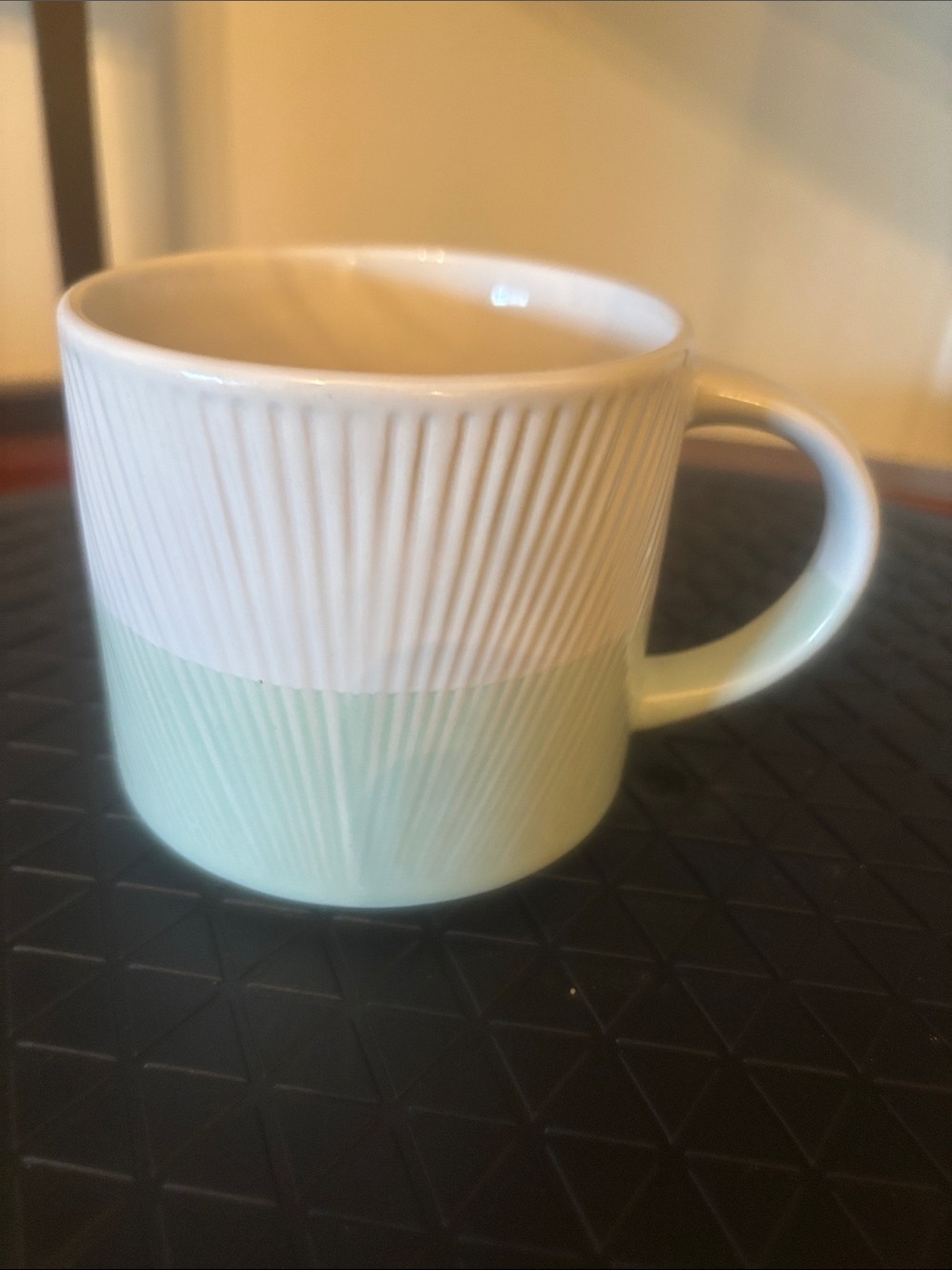 Starbucks White and Mint Green Ribbed Ceramic Mug - Picture 7 of 7
